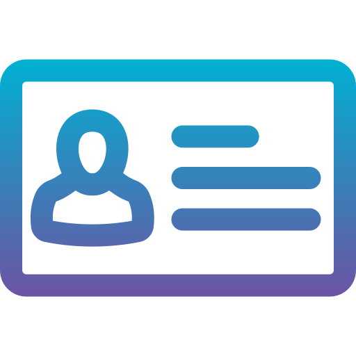 ID card Generic gradient outline icon