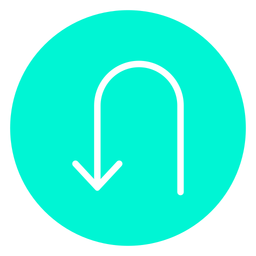 U Turn free icon