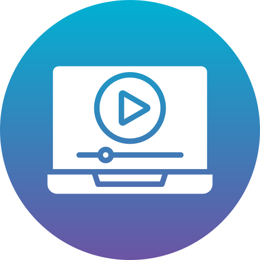 Video player Generic gradient fill icon