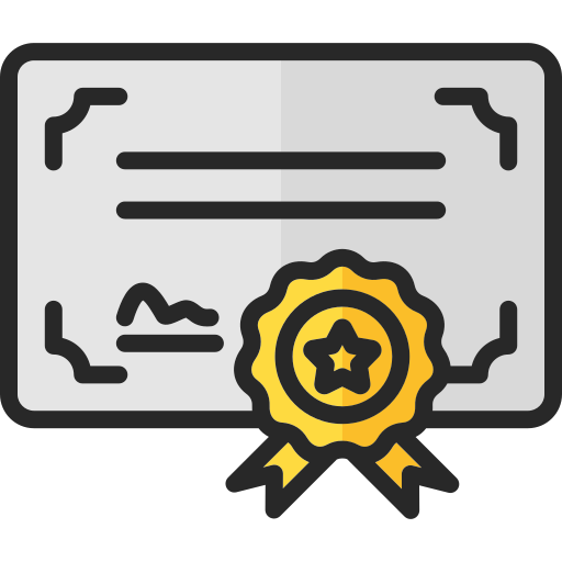 certificado icono gratis