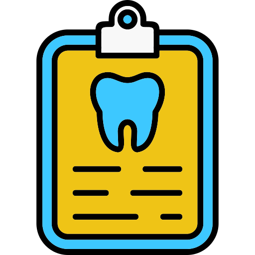 Historial dental icono gratis