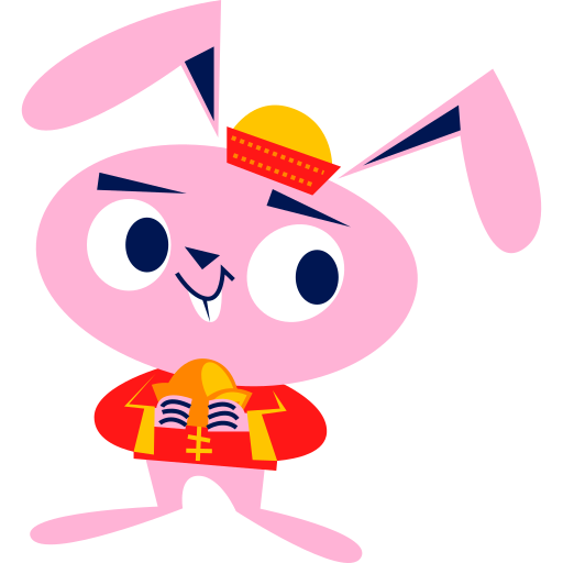 Year of the rabbit free sticker