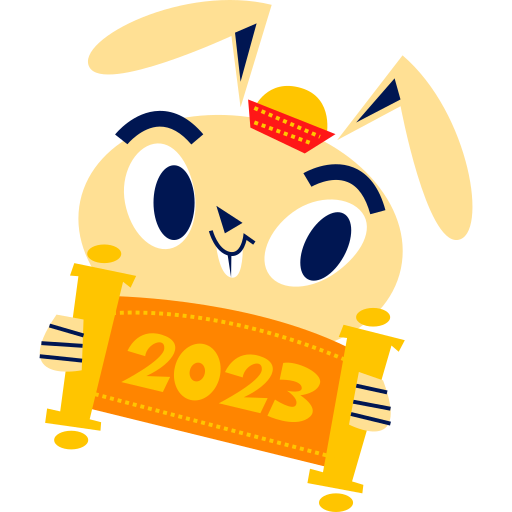 Year of the rabbit free sticker
