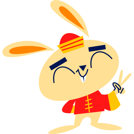 Year of the rabbit free sticker