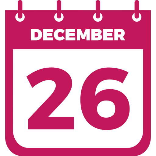 26 de diciembre icono gratis