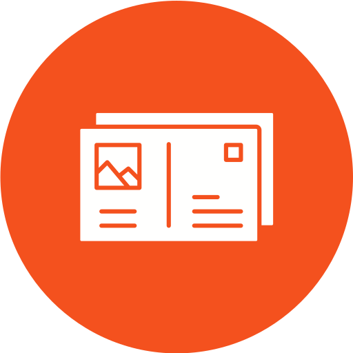 tarjeta postal icono gratis