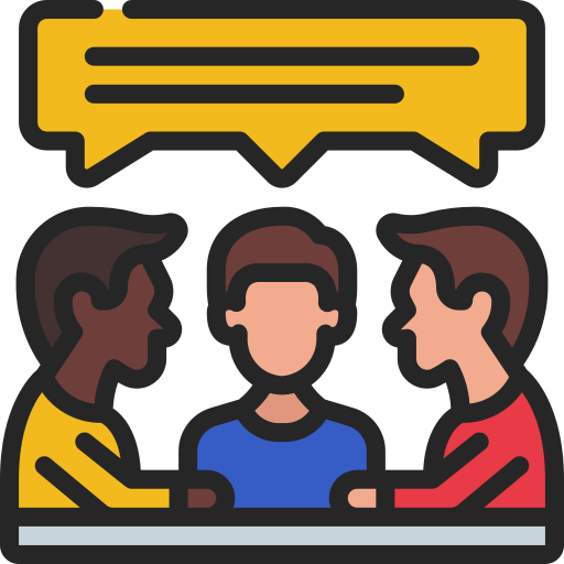 reunión de negocios icono gratis