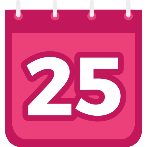 Twenty five free icon