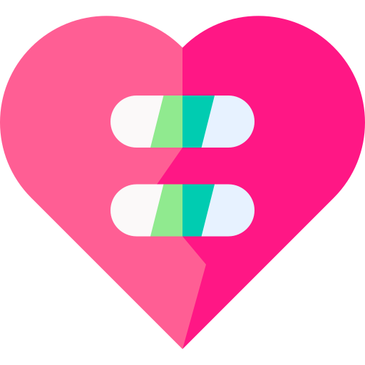 Heart Basic Straight Flat Icon