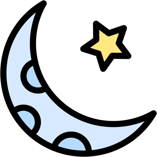 luna creciente icono gratis