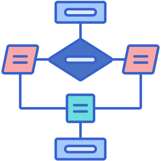 diagrama de flujo icono gratis