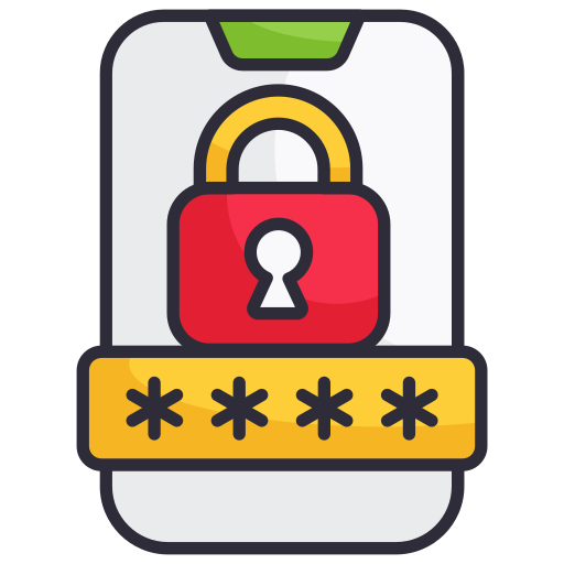 Mobile password Generic Outline Color icon