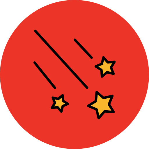 Shooting stars Generic Outline Color icon