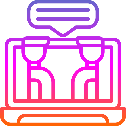 reunión en línea icono gratis