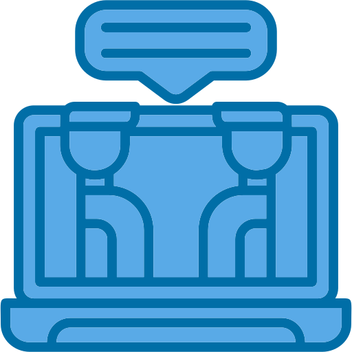 reunión en línea icono gratis