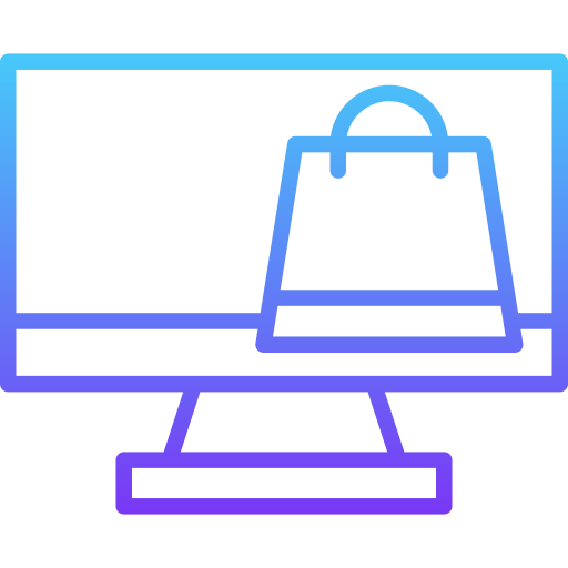 las compras en línea icono gratis