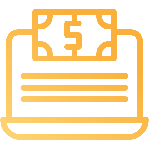 pago en línea icono gratis