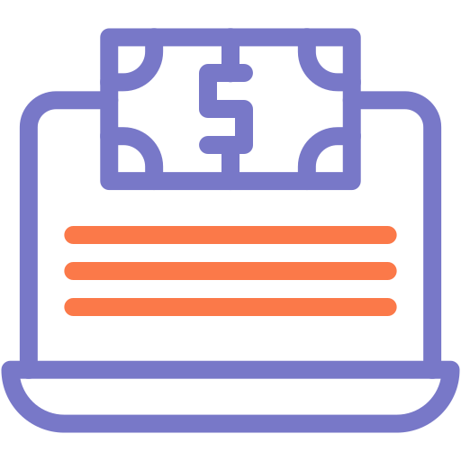 pago en línea icono gratis