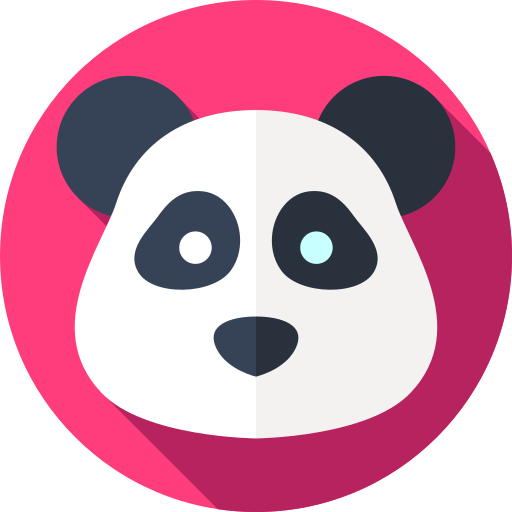 Panda Bear Flat Circular Flat icon