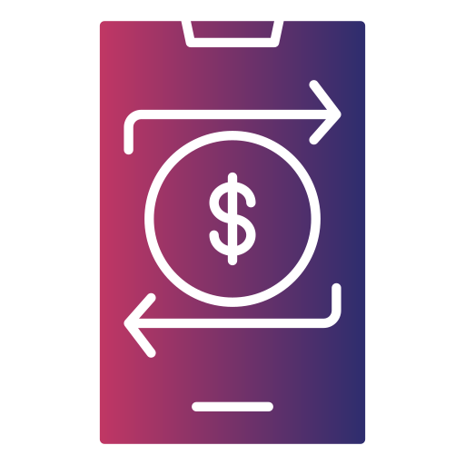 transferencia móvil icono gratis