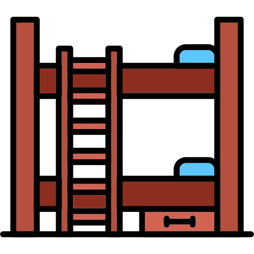 Bunk bed Generic color lineal-color icon