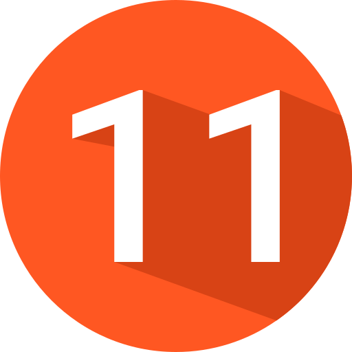 número 11 icono gratis