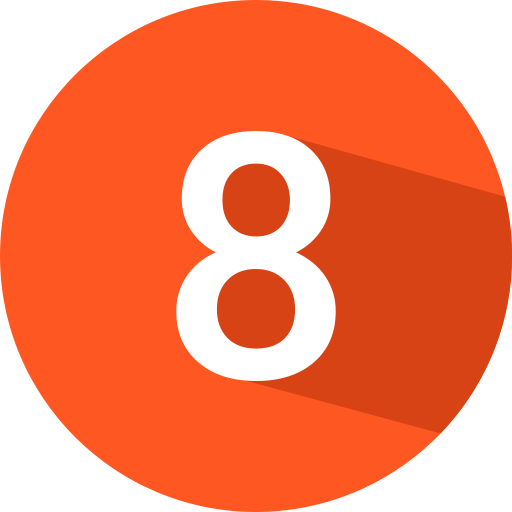 numero 8 icono gratis