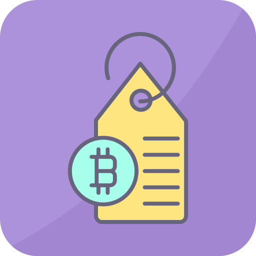 Tag bitcoin icono gratis