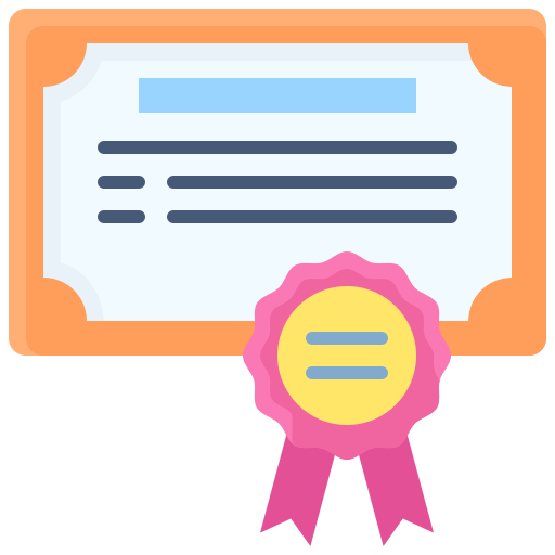 Certificate Generic color fill icon