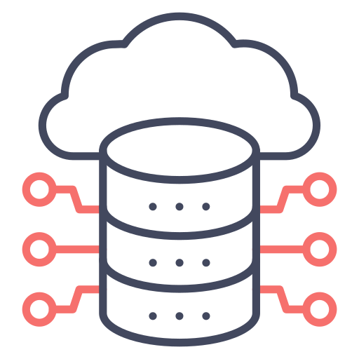 base de datos en la nube icono gratis