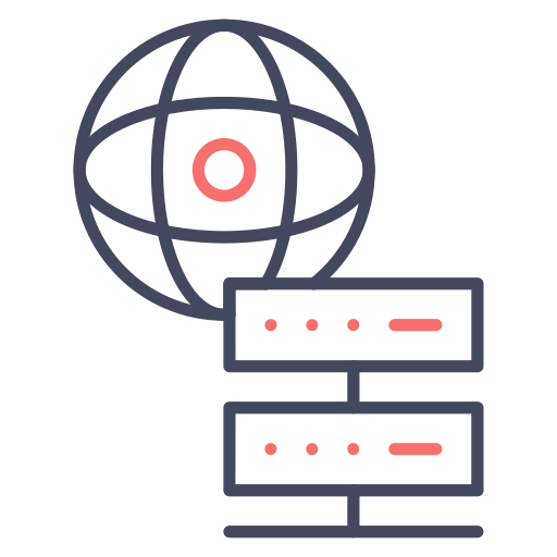 servidor en línea icono gratis