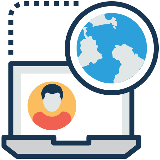 reunión en línea icono gratis