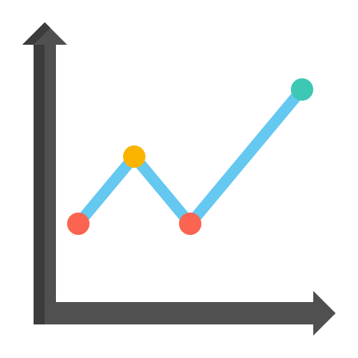 gráfico de linea icono gratis