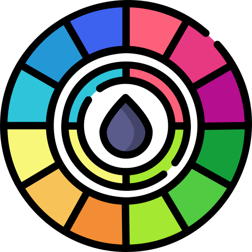 rueda de color icono gratis