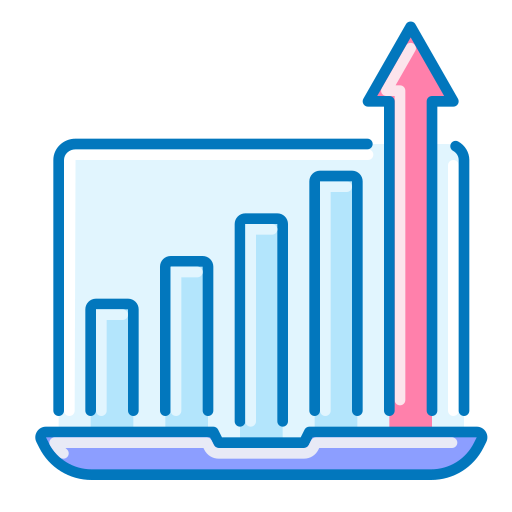 tabla de crecimiento icono gratis