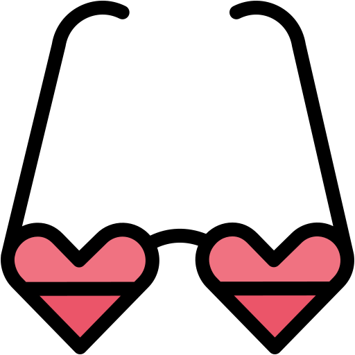 하트 안경 무료 아이콘 하트 안경 무료 아이콘