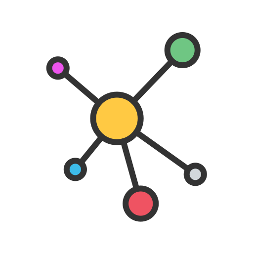 Molecule Generic color lineal-color icon