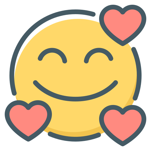 Emoticon in love face with heart shaped eyes in square outline - Free  interface icons
