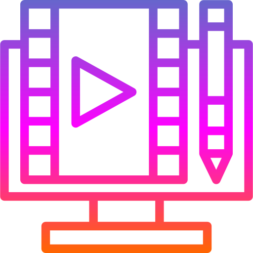 edición de video icono gratis