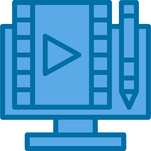edición de video icono gratis
