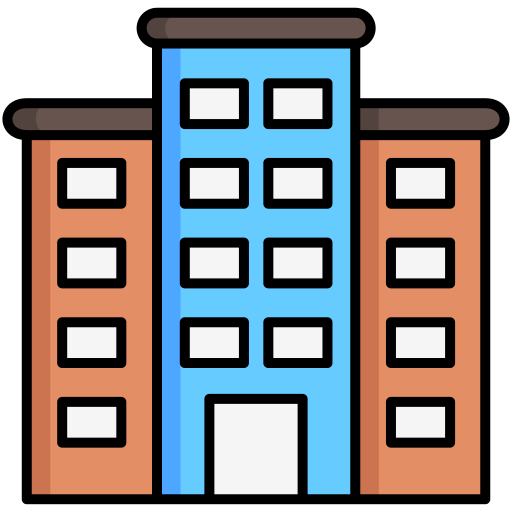 Office building Generic color lineal-color icon