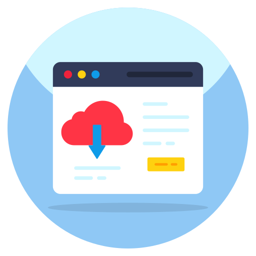 descarga en la nube icono gratis