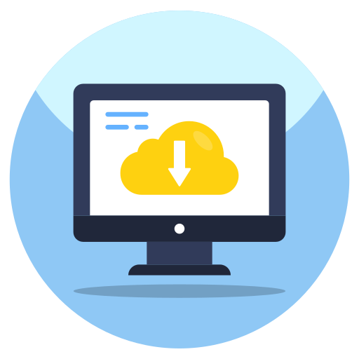 descarga en la nube icono gratis