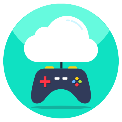 juegos en la nube icono gratis