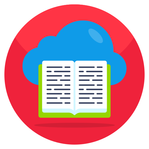 biblioteca en la nube icono gratis