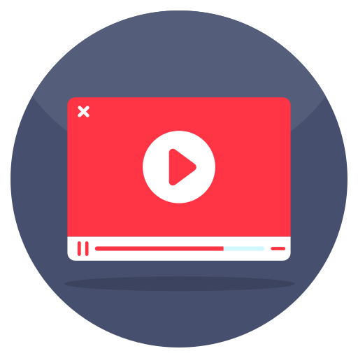 video en línea icono gratis
