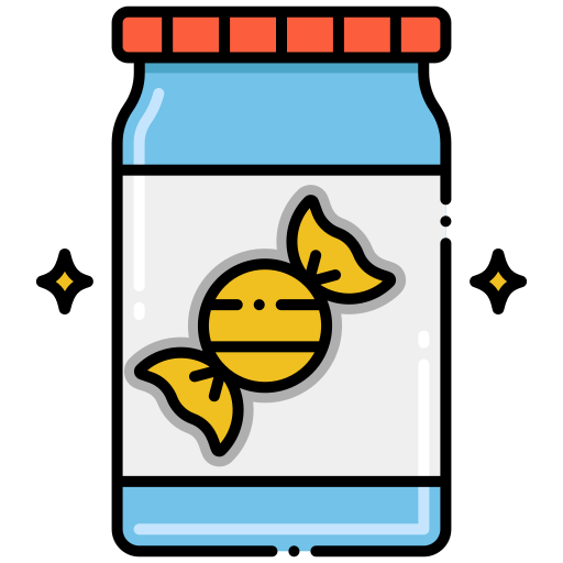 tarro de caramelo icono gratis