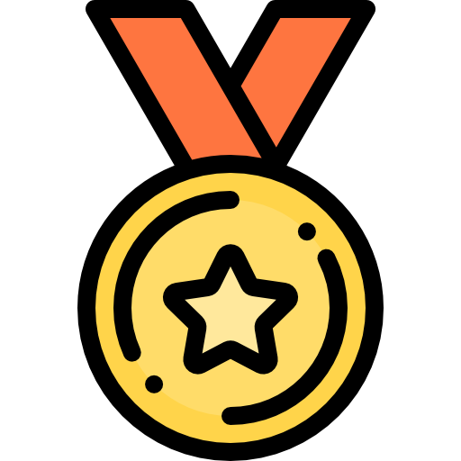 Medal Detailed Rounded Lineal color icon