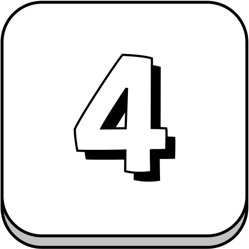 Number 4 Generic Color Lineal Color Icon
