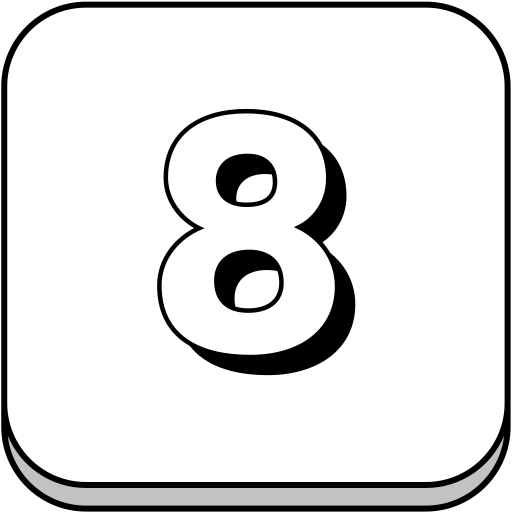 numero 8 icono gratis